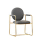 Industrial Kitchen Dining Chairs King Louis Back Arm Chair with Gold Base