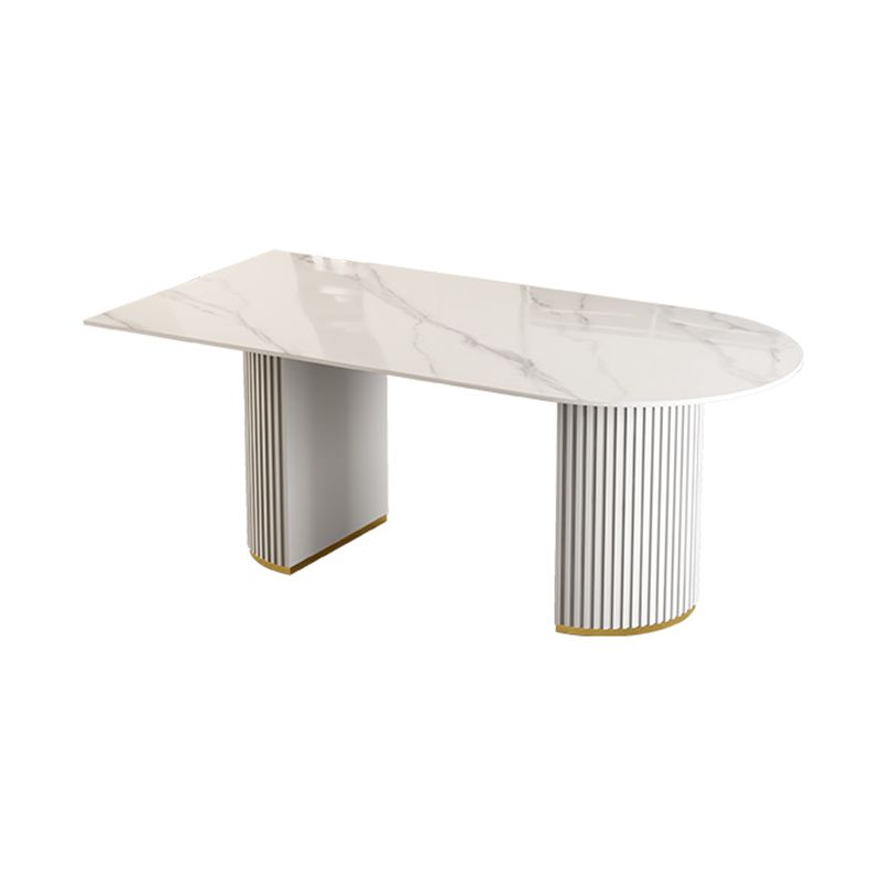 Free Form Sintered Stone Dining Table Luxury Table with Double Pedestal Clearhalo ' dining_table' 'Dining Tables & Seating' 'Dining Tables' 'furn' 'furn_dining_table' 'Furniture' 'furniture_dining_table' 'Kitchen & Dining Furniture' 'kitchen&dining_furn' 'kitchen' 'kitchen_dining_table' 1200x1200_37d186a0-eeb3-4314-9905-d33b2162ca4b