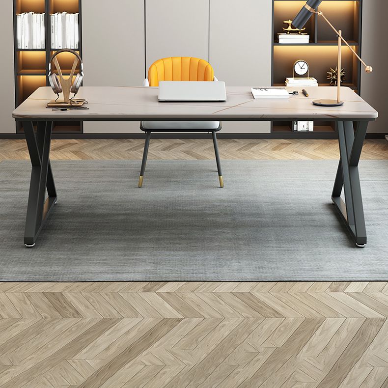 29.53" H Contemporary Office Desk Antique Finish Rectangular Computer Desk Clearhalo 'furn' 'furn_office_desk' 'Furniture' 'Office Desks' 'Office Furniture' 'office_desk' 1200x1200_37d3c112-aa44-40c9-b44a-ec0e418c3794