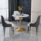 Glam Sintered Stone Dining Table Set Round 1/2/4/5 Pieces Dining Set for Home Use Clearhalo 'Dining Room Sets' 'Dining Tables & Seating' 'dining_room_set' 'furn' 'furn_dining_room_set' 'Furniture' 'Kitchen & Dining Furniture' 1200x1200_37d3f90c-660b-4c0e-9009-e0bb618ae8e1