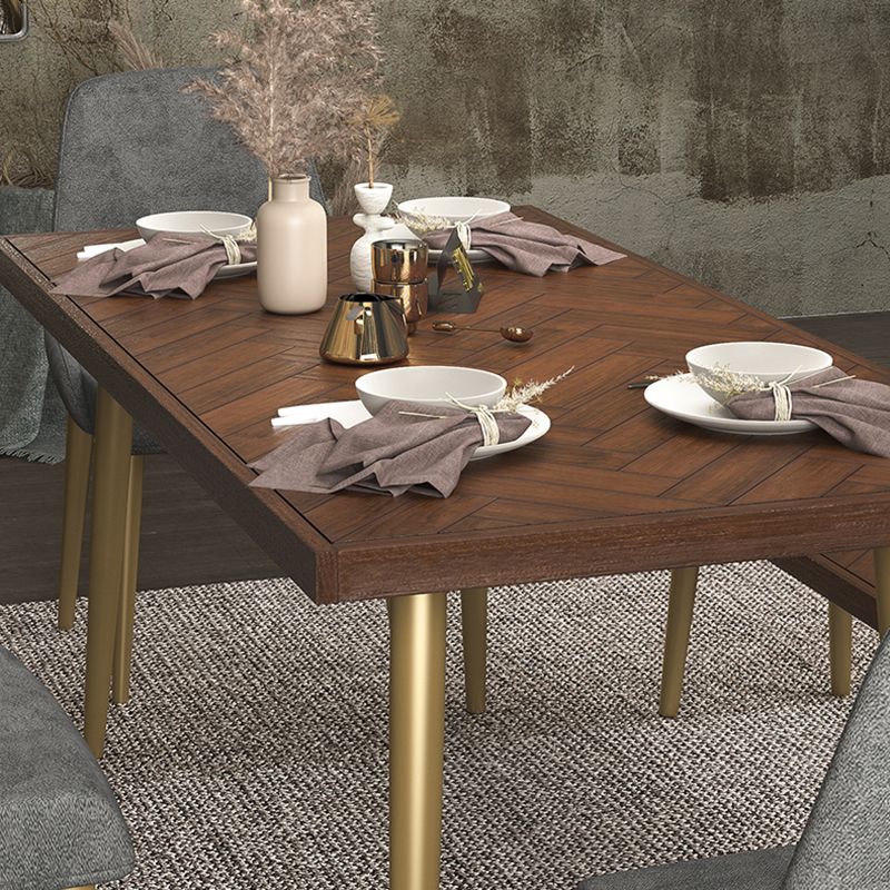 Luxury Style Solid Wood Dining Table 4 Legs Base Rectangle Table for Home Clearhalo ' dining_table' 'Dining Tables & Seating' 'Dining Tables' 'furn' 'furn_dining_table' 'Furniture' 'furniture_dining_table' 'Kitchen & Dining Furniture' 'kitchen&dining_furn' 'kitchen' 'kitchen_dining_table' 1200x1200_37d45ca1-849f-47eb-85ee-f3a8d98deab7
