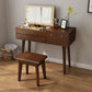 Scandinavian Bedroom Dressing Table Rubberwood Flip-Top Make-up Vanity Clearhalo 'Bedroom Furniture' 'furn' 'furn_makeup_vanities' 'Furniture' 'Makeup Vanities' 'makeup_vanities' 1200x1200_37d649c0-2381-4d57-b49c-13b2b0b8c419