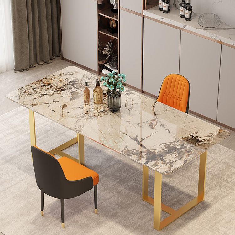 Metal Traditional Luxury Rectangular Table Sintered Stone Indoor Table with Sled Base Clearhalo ' dining_table' 'Dining Tables & Seating' 'Dining Tables' 'furn' 'furn_dining_table' 'Furniture' 'furniture_dining_table' 'Kitchen & Dining Furniture' 'kitchen&dining_furn' 'kitchen' 'kitchen_dining_table' 1200x1200_37d67d3c-ed29-4f6d-9fc2-ae5ffb4cfdf8