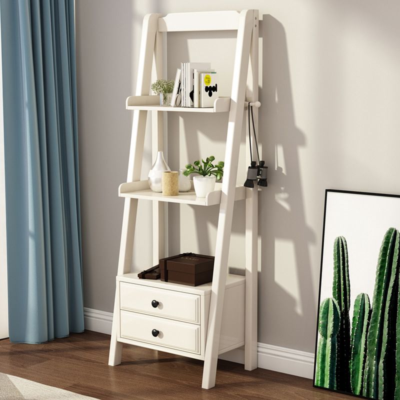 Rubber Wood Ladder Bookshelf Contemporary Open Bookcase for Home Office Clearhalo 'Bookcases' 'furn' 'furn_bookcases' 'Furniture' 'furniture_bookcases' 'Office Furniture' 1200x1200_37d92340-4ab1-4957-b3ab-3b2fe8530a72