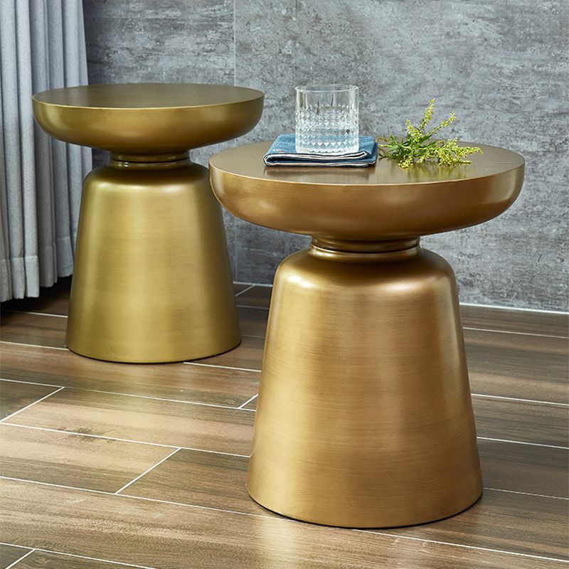 Mid-Century Modern Round Top Coffee Table 16.92"H Iron Pedestal Cocktail Table Clearhalo 'Coffee & Accent Tables' 'Coffee Tables' 'coffee_tables' 'furn' 'furn_coffee_tables' 'Furniture' 'Living Room Furniture' 1200x1200_37d923de-0a41-4f04-8e4e-df942e4baefa