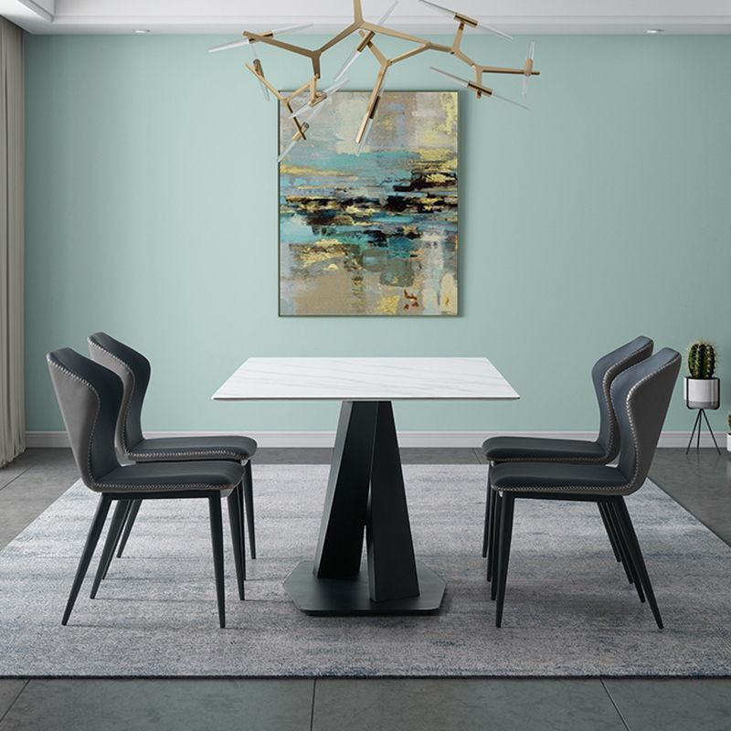 Contemporary Style Dining Chairs Armless Wingback Chairs for Kitchen with Metal Legs Clearhalo ' kitchen&dining_furn' 'Dining Chairs' 'Dining Tables & Seating' 'dining_chair' 'furn' 'furn_dining_chair' 'Furniture' 'furniture_dining_chair' 'Kitchen & Dining Furniture' 'kitchen' 1200x1200_37d943ce-7397-472f-8af5-8889bf0ae2c3