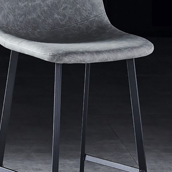 Industrial Style Low Back Bar-stool PU Leather Bar Stool with Metal Legs Clearhalo 'Bar Furniture' 'Bar Stools' 'bar_stools' 'furn' 'furn_bar_stools' 'Furniture' 'furniture_bar_stools' 'Kitchen & Dining Furniture' 1200x1200_37d9c196-cb87-4201-9066-c739067ff4e0