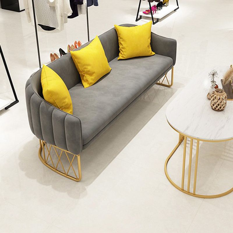 Sofá de brazo inclinado de sofá estándar de terciopelo para sala de estar, apartamento