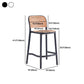 Scandinavian Plastic Barstool Plastic Furniture Rectangle Seat in Matte Finish