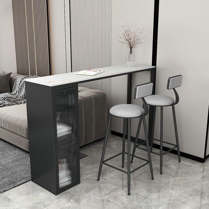 Contemporary Style Bar Counter Table Sintered Stone Table for Kitchen Clearhalo 'Bar Furniture' 'Bar Tables' 'bar_tables' 'furn' 'furn_bar_tables' 'Furniture' 'Kitchen & Dining Furniture' 1200x1200_37daeeb2-5925-4ef9-b9f1-0721d6163bdd