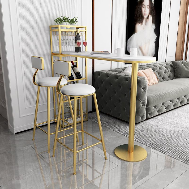 Modern Bar Dining Table Indoor Bar Height Pub Table with Shelves 42-Inch Top Clearhalo 'Bar Furniture' 'Bar Tables' 'bar_tables' 'furn' 'furn_bar_tables' 'Furniture' 'furniture_bar_tables' 'Kitchen & Dining Furniture' 'kitchen&dining_furn' 'kitchen' 1200x1200_37dc73e2-c922-49e1-b6af-96f56c982b6f