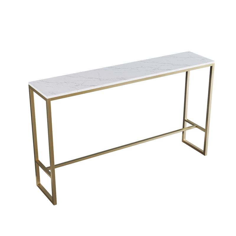 Stone Bar Dining Table Glam Rectangle Bar Table with Trestle for Restaurant Clearhalo 'Bar Furniture' 'Bar Tables' 'bar_tables' 'furn' 'furn_bar_tables' 'Furniture' 'furniture_bar_tables' 'Kitchen & Dining Furniture' 1200x1200_37dc8662-849f-4cc0-84f2-7ce4f6dc2e5f