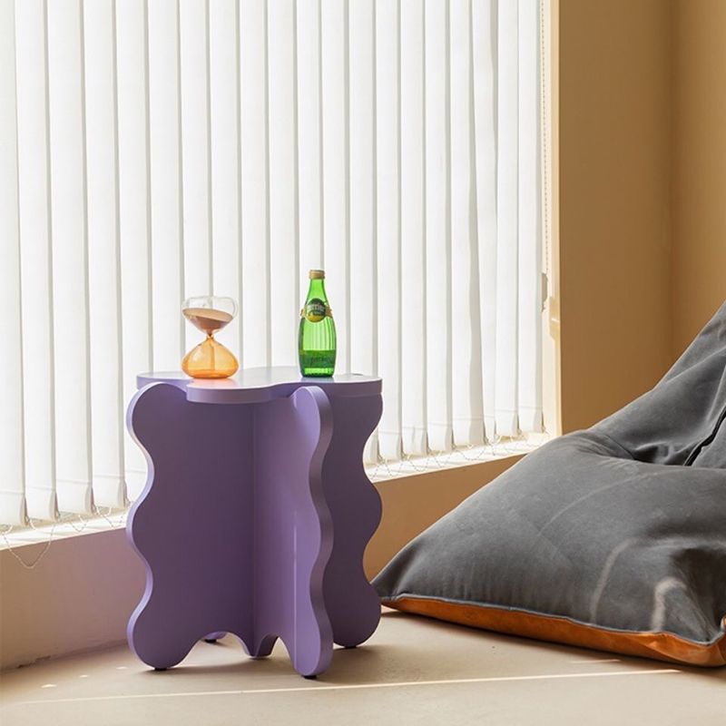 Nordic Wooden Abstract End Table Naturally Shaped Side Table