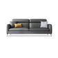 Glam Grey Standard Square braccio quadrato soggiorno in pelle divano resistente alle macchie