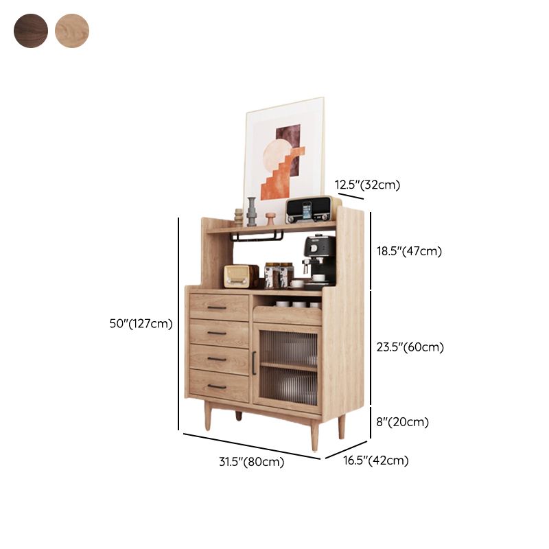 Serveur de restauration moderne serveur de buffet de pin avec des tiroirs pour la cuisine