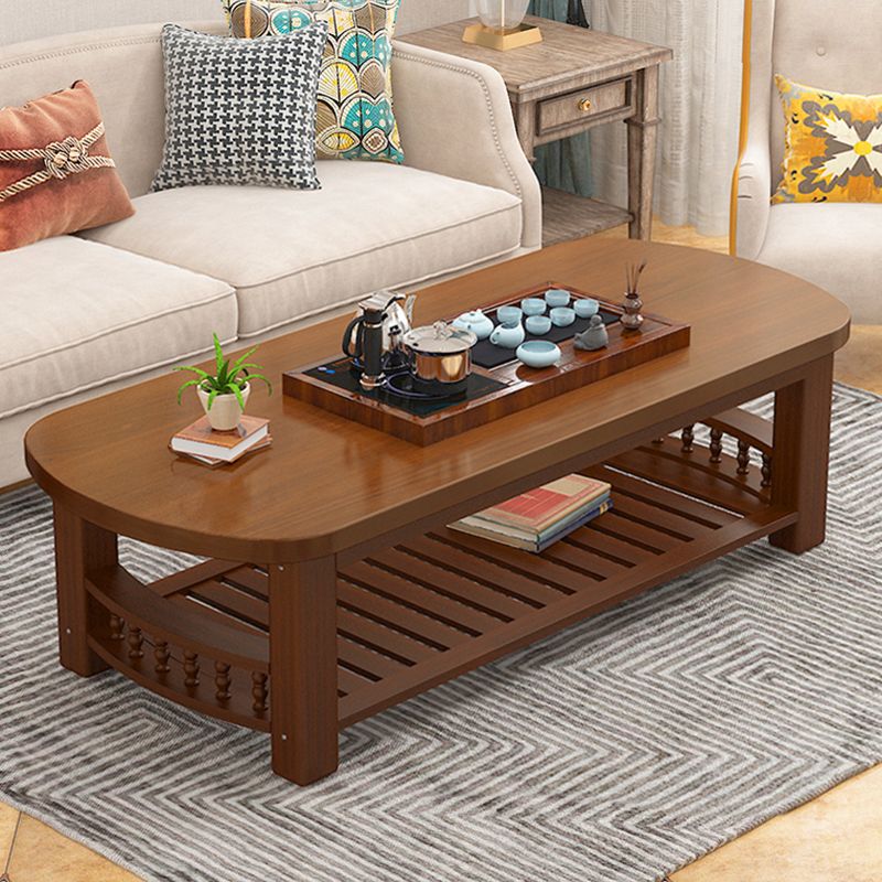 20"H moderner Couchtisch aus massivem Holz mit Stauraum für Kaffee und Cocktails