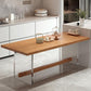 Rectangle 1/2/5/7 Pieces Dining Set Acrylic Base Dining Furniture in Natural Clearhalo 'Dining Room Sets' 'Dining Tables & Seating' 'dining_room_set' 'furn' 'furn_dining_room_set' 'Furniture' 'Kitchen & Dining Furniture' 1200x1200_37e357bf-66a9-47b6-b0bb-1bd4598183c5