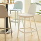 Taburetes de bar de estilo moderno taburetes de barra de plástico de respaldo para el comedor