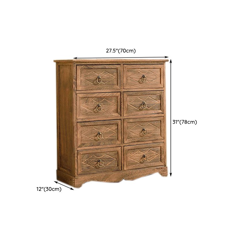 Nautical Storage Chest Bedroom Solid Wood Chest with Drawers