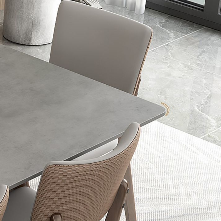 Medieval Modern Stone Dining Table Trestle Base Table for Dining Room Clearhalo 'Dining Tables & Seating' 'Dining Tables' 'dining_table' 'furn' 'furn_dining_table' 'Furniture' 'Kitchen & Dining Furniture' 1200x1200_37e66040-0672-4d80-a3b9-5c4d2907a021