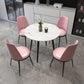 Metal and Stone Table Glam Style Minimalist Family Round Dining Table