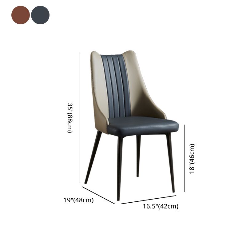 Industrial Metal Dining Room Chair PU Leather Dining Chairs for Restaurant Use Clearhalo ' kitchen&dining_furn' 'Dining Chairs' 'Dining Tables & Seating' 'dining_chair' 'furn' 'furn_dining_chair' 'Furniture' 'furniture_dining_chair' 'Kitchen & Dining Furniture' 'kitchen' 1200x1200_37e6d6bf-8421-4574-b198-6225404a2f54