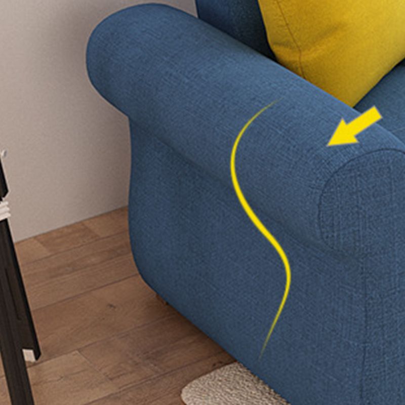 Cushion Back Futon Sofa bedkussen omvatte wijd uitlopende armen slaper bank