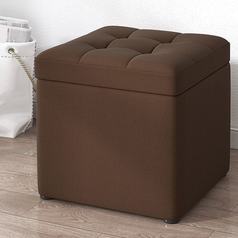 Tufted Pouf Solid Color Fabric Square Scratch Resistant Pouf Ottoman with Storage Clearhalo 'furn' 'furn_ottomans_poufs' 'Furniture' 'Living Room Furniture' 'Ottomans & Poufs' 'ottomans_poufs' 1200x1200_37e7525f-3d4b-4bcd-81a8-9b40bd5352e9