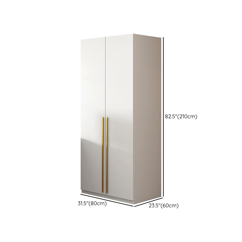 White Wooden Wardrobe Contemporary Style Wardrobe Closet with Drawer Clearhalo 'Armoires & Wardrobes' 'armoires_wardrobes' 'Bedroom Furniture' 'furn' 'furn_armoires_wardrobes' 'Furniture' 1200x1200_37e84561-7595-449d-b22c-78ff898316ed