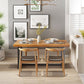 Industrial Style Solid Wood Top Dining Room Set with 4 Legs Table Dining Table Furniture for Home Clearhalo 'Dining Room Sets' 'Dining Tables & Seating' 'dining_room_set' 'furn' 'furn_dining_room_set' 'Furniture' 'furniture_dining_room_set' 'Kitchen & Dining Furniture' 'kitchen&dining_furn' 'kitchen' 1200x1200_37e85f6c-53c3-4077-85a5-3d9b70c75d64