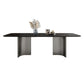 Glam Black Dining Table Set 1/4/5/7 Pcs Dinette Set with Leather Chairs