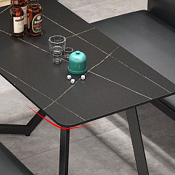 Industrial Sintered Stone Dinner Room Kitchen Table Black Metal Base Table for Dinning Room Clearhalo ' dining_table' 'Dining Tables & Seating' 'Dining Tables' 'furn' 'furn_dining_table' 'Furniture' 'furniture_dining_table' 'Kitchen & Dining Furniture' 'kitchen&dining_furn' 'kitchen' 'kitchen_dining_table' 1200x1200_37e8b36b-4469-43d1-835e-0ceae438434b