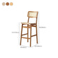 Modern Style Bar Stool Solid Wood Counter Stool for Living Room
