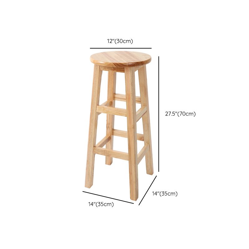 Taburete de barra de madera maciza taburete sin brazo sin brazo para comedor