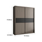 Brown Engineered Wood Wardrobe Closet Contemporary Wardrobe Cabinet