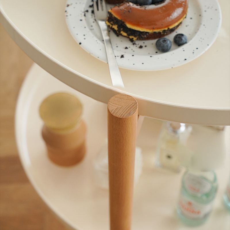 Dia 22.2" Round Side Table Modern Tray Top End Table with Casters Clearhalo 'Coffee & Accent Tables' 'End & Side Tables' 'end_side_tables' 'furn' 'furn_end_side_tables' 'Furniture' 'Living Room Furniture' 1200x1200_37ebb2e7-0865-4da7-adbe-20a9b2879419