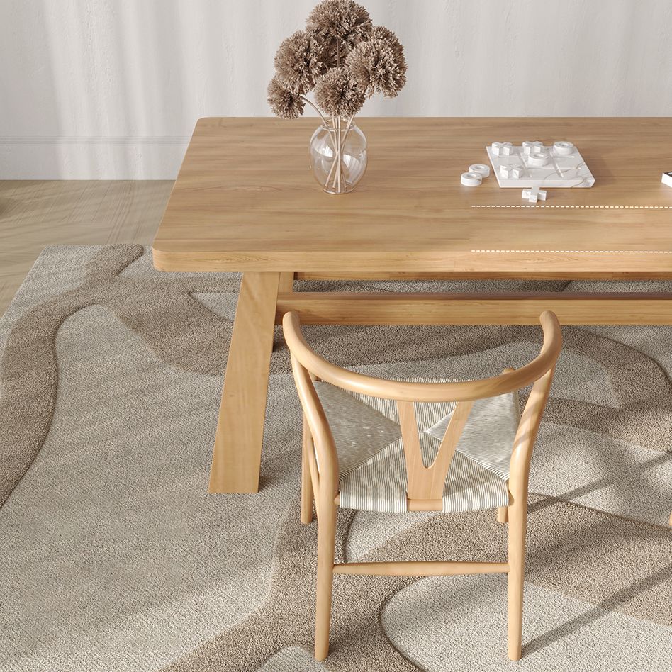 Mesa de comedor de madera de pino rectangular moderno 1/3 piezas de comedor para comedor