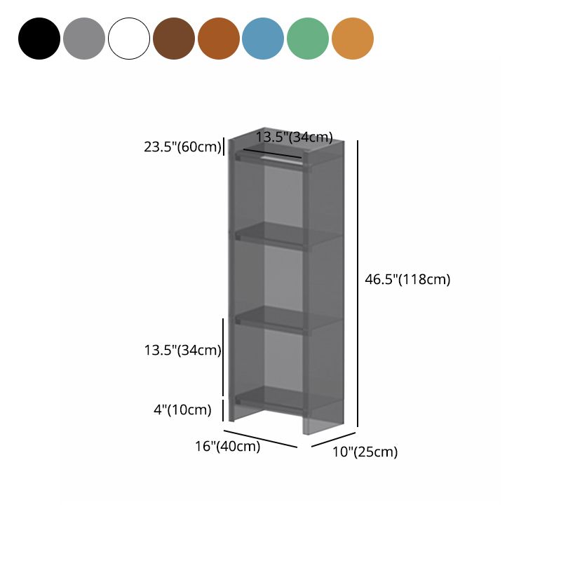 Acrylic Bookcase Scandinavian Style Closed Back Bookshelf for Office and Study Room Clearhalo 'Bookcases' 'furn' 'furn_bookcases' 'Furniture' 'furniture_bookcases' 'kitchen' 'kitchen_bookcases' 'Living Room Furniture' 'Office Furniture' 1200x1200_37ef1288-e30b-4308-8f90-0d7a867f276c