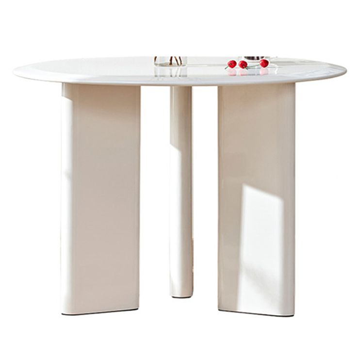 Modern Solid Wood Kitchen Dining Table White Round Shape Dining Table with 3 Legs Base Clearhalo ' dining_table' 'Dining Tables & Seating' 'Dining Tables' 'furn' 'furn_dining_table' 'Furniture' 'furniture_dining_table' 'Kitchen & Dining Furniture' 'kitchen&dining_furn' 'kitchen' 'kitchen_dining_table' 1200x1200_37f029ad-327b-4c3d-a935-dd7e135361c4