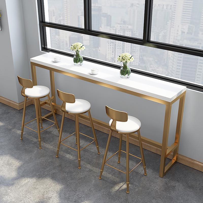 Glam 1/4/6 Pieces Counter Height Set Wood and Metal Rectangle Pub Dining Set Clearhalo 'Bar Furniture' 'furn' 'furn_home_bar_bar_sets' 'Furniture' 'Home Bars & Bar Sets' 'home_bar_bar_sets' 'Kitchen & Dining Furniture' 1200x1200_37f263fa-1917-42e1-a653-39fe58d6420e