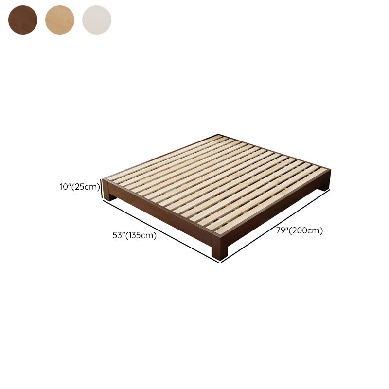 Scandinavian 9.84 " Tall Solid Color Wooden Platform Bed Frame Clearhalo 'Bedroom Furniture' 'Beds' 'furn' 'furn_beds' 'Furniture' 1200x1200_37f26f25-cbf2-4f04-afb2-96dd9376c324