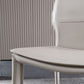 Contemporary Metal Dining Chair Leather Armless Dining Room Chair for Home Use