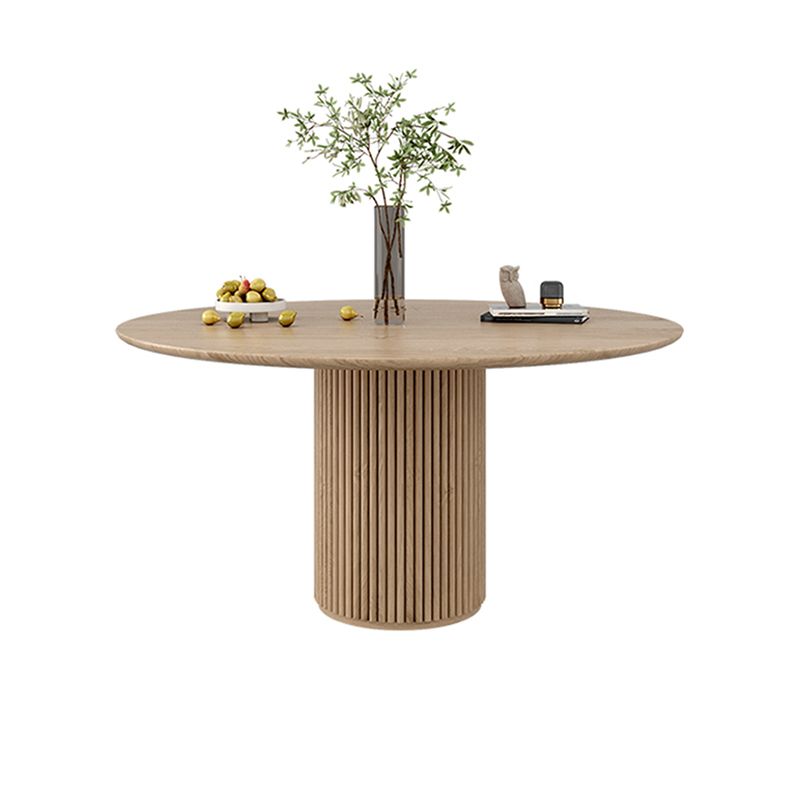 Set tavolo da pranzo in legno massello Tavolo rotondo da 1/4/7 pezzi con sedie laterali