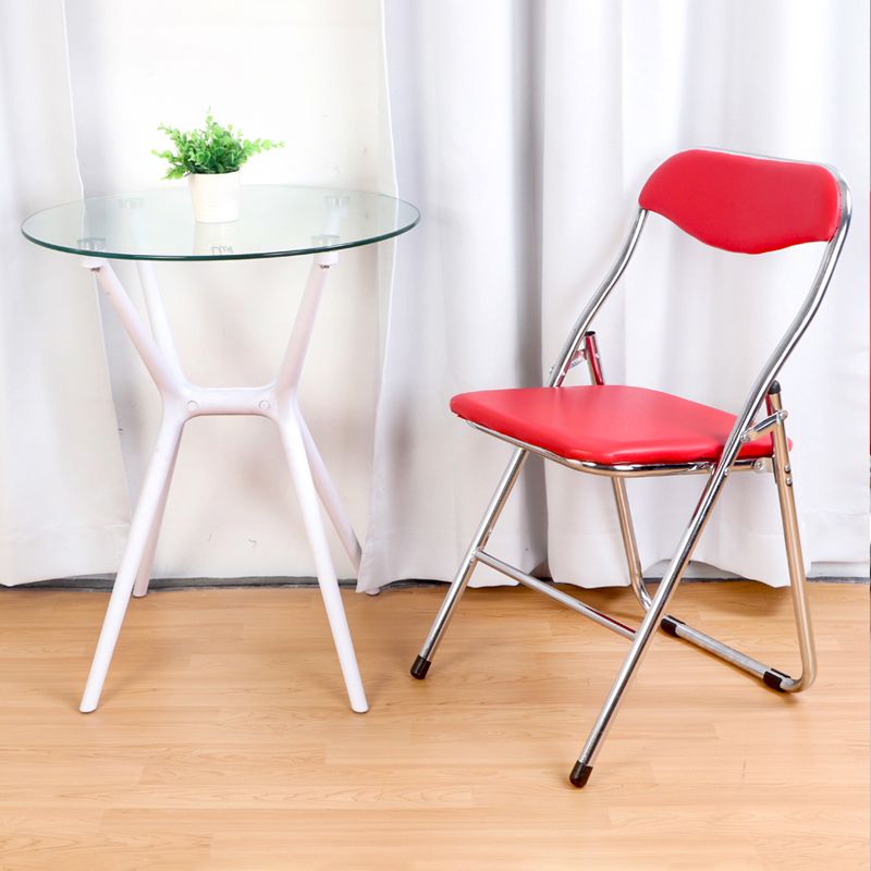 Home Metal Contemporary Side Chair Folding Open Back Dining Side Chair Clearhalo ' kitchen&dining_furn' 'Dining Chairs' 'Dining Tables & Seating' 'dining_chair' 'furn' 'furn_dining_chair' 'Furniture' 'furniture_dining_chair' 'Kitchen & Dining Furniture' 'kitchen' 1200x1200_37f5f353-b98d-4acb-9cd4-95bb69a9e570