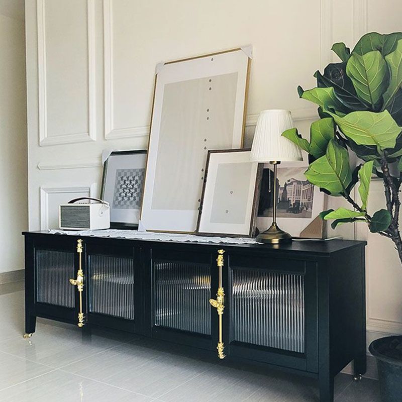 Modern Metal TV Media Stand Enclosed Storage TV Console for Living Room Clearhalo 'furn' 'furn_tv_stands_entertainment_centers' 'Furniture' 'Living Room Furniture' 'TV Stands & Entertainment Centers' 'TV Stands & Media Storage Furniture' 'tv_stands_entertainment_centers' 1200x1200_37f66043-c565-466b-a634-7c8fd62aec85