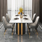 Marble Dining Table for Restaurant Luxury Rectangle Table with Gold Metal Pedestal Clearhalo ' dining_table' 'Dining Tables & Seating' 'Dining Tables' 'furn' 'furn_dining_table' 'Furniture' 'furniture_dining_table' 'Kitchen & Dining Furniture' 'kitchen&dining_furn' 'kitchen' 'kitchen_dining_table' 1200x1200_37f6b6e6-909d-4322-97eb-97f347706152