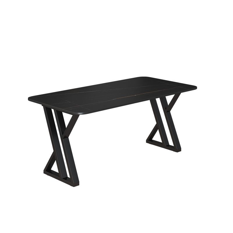Bureau d'écriture en pierre industrielle bureau de bureau rectangulaire pour la maison