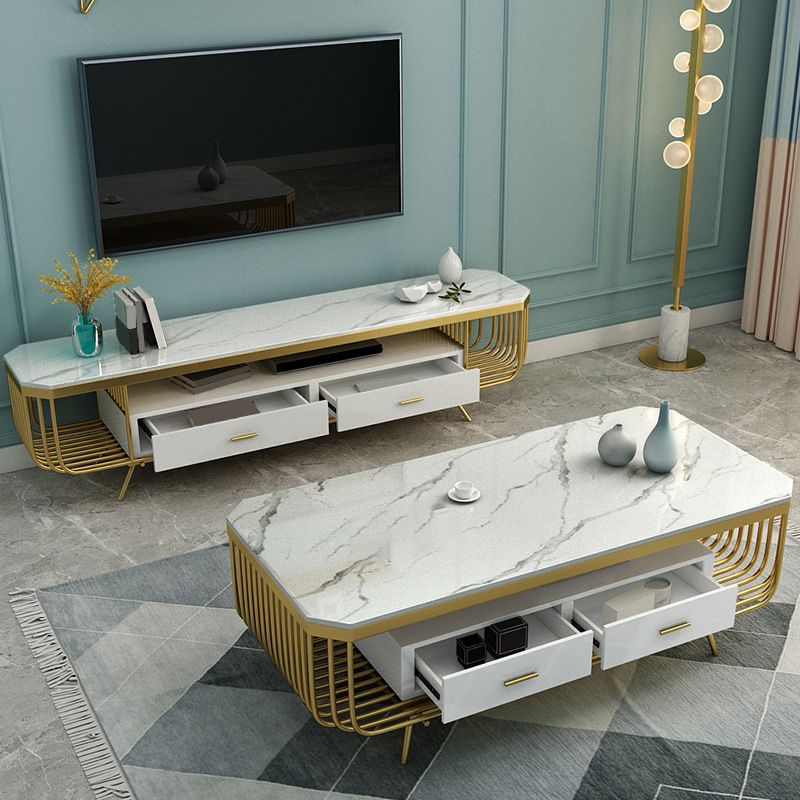 Contemporary TV Media Stand Open Storage TV Console with Drawers Clearhalo 'furn' 'furn_tv_stands_entertainment_centers' 'Furniture' 'Living Room Furniture' 'TV Stands & Entertainment Centers' 'TV Stands & Media Storage Furniture' 'tv_stands_entertainment_centers' 1200x1200_37f8dd58-c36e-4b93-b29d-13e379fc0832