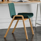 Contemporary Dining Plastic Chairs Armless Chair with Wood Legs for Home