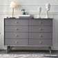Modern Solid Wood Storage Chest Bedroom 16" D Storage Chest Dresser with Drawers